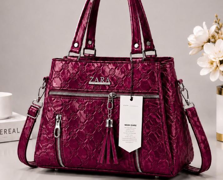 ZARA Style Premium Ladies Handbag – Elegant Quilted Shoulder & Crossbody Bag with Multiple Pockets (New Collection)