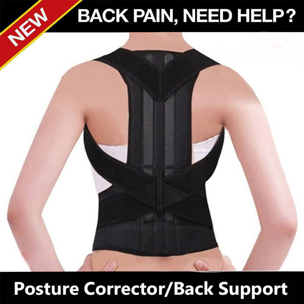 Posture Corrector Back Support Brace With Breathable Material And Fully Adjustable Velcro Straps (Extra Large)