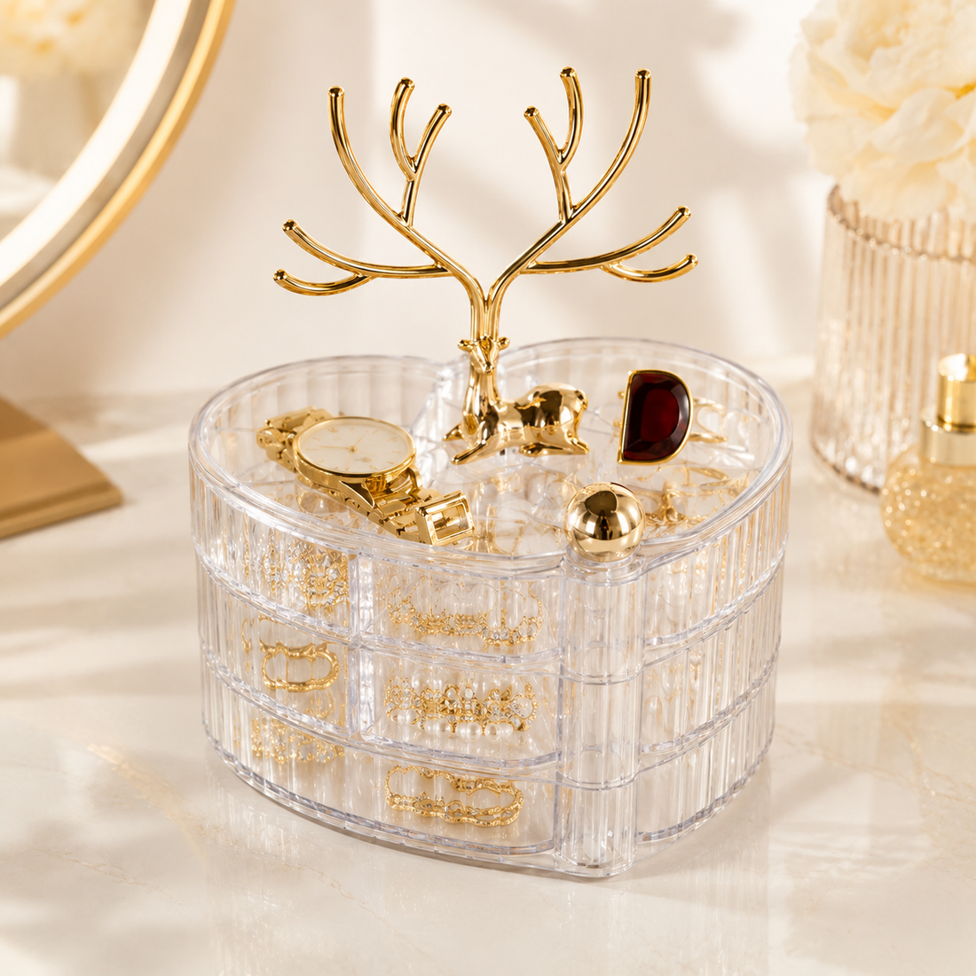 Heart Shaped Jewellery Organiser