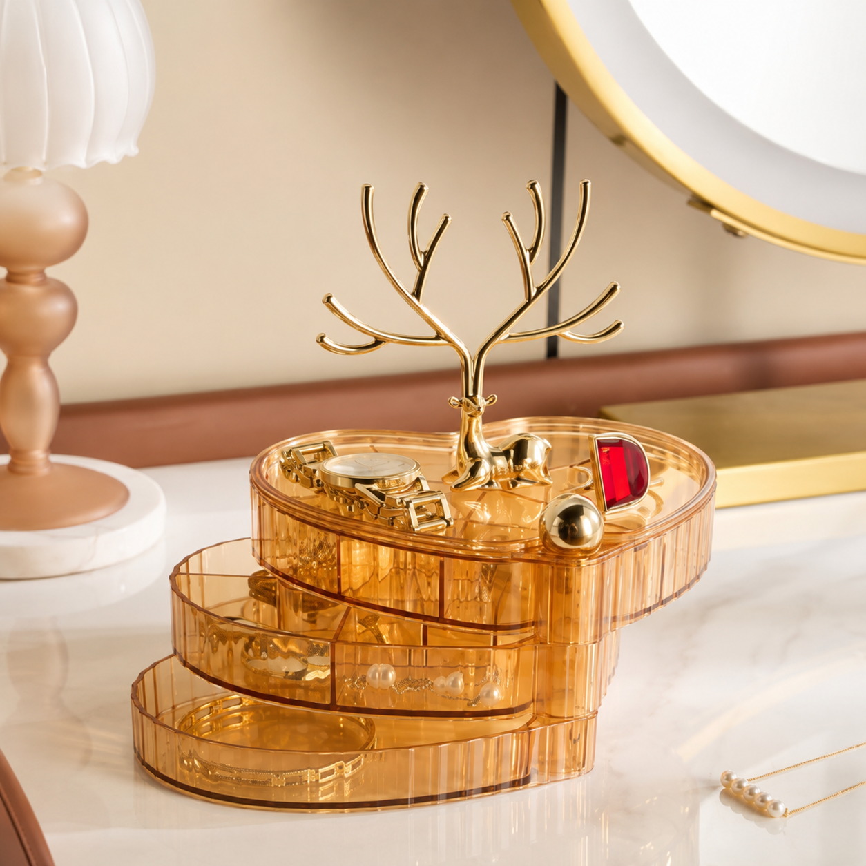 Heart Shaped Jewellery Organiser