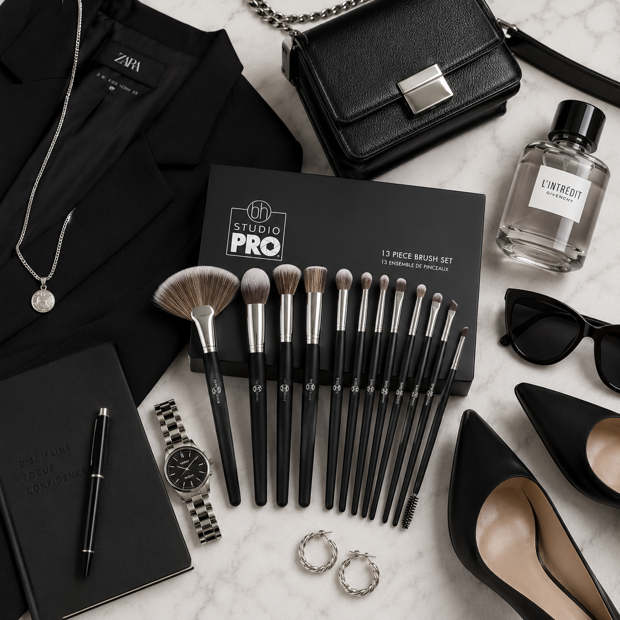 BH Studio Pro 13 Piece Professional Makeup Brush Set