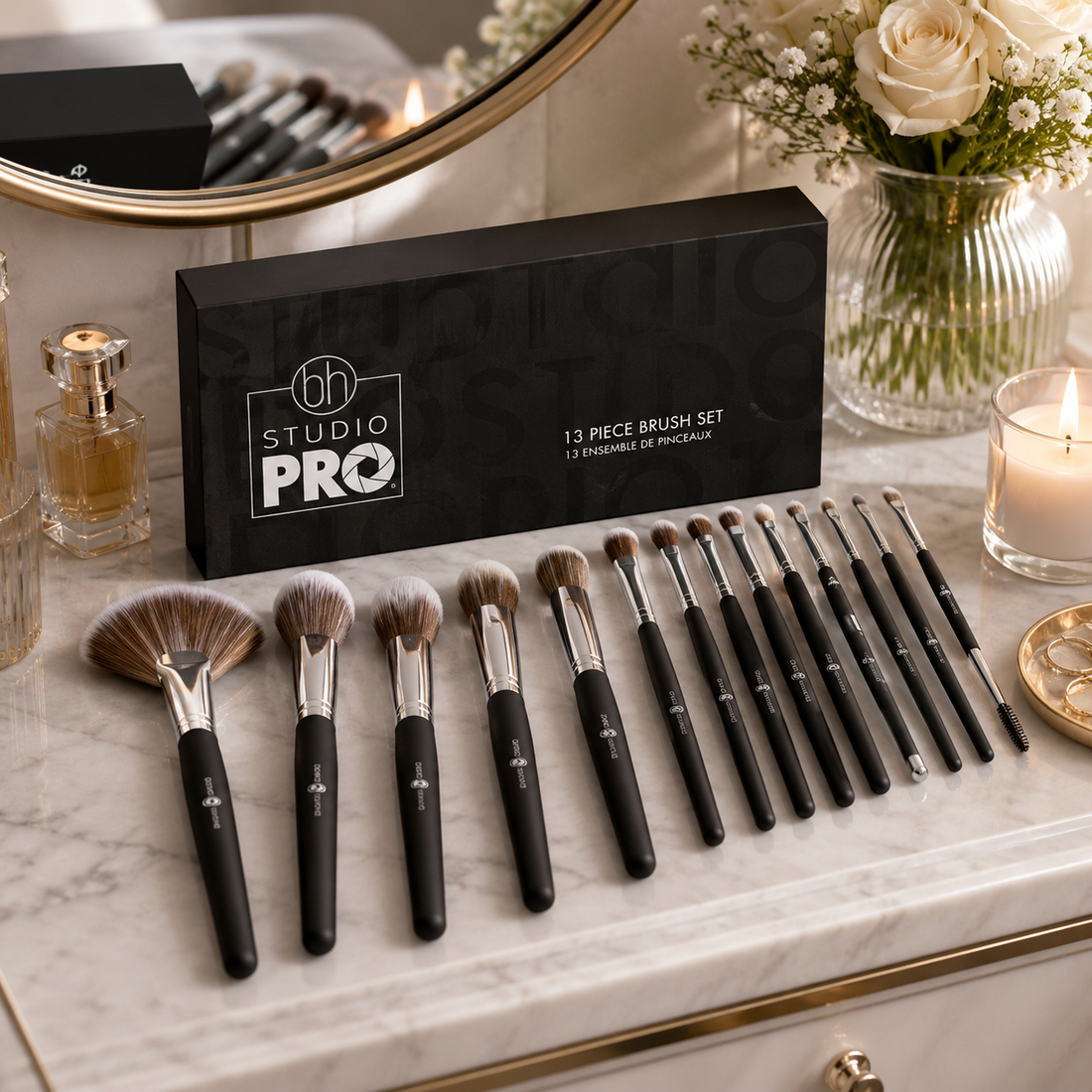 BH Studio Pro 13 Piece Professional Makeup Brush Set