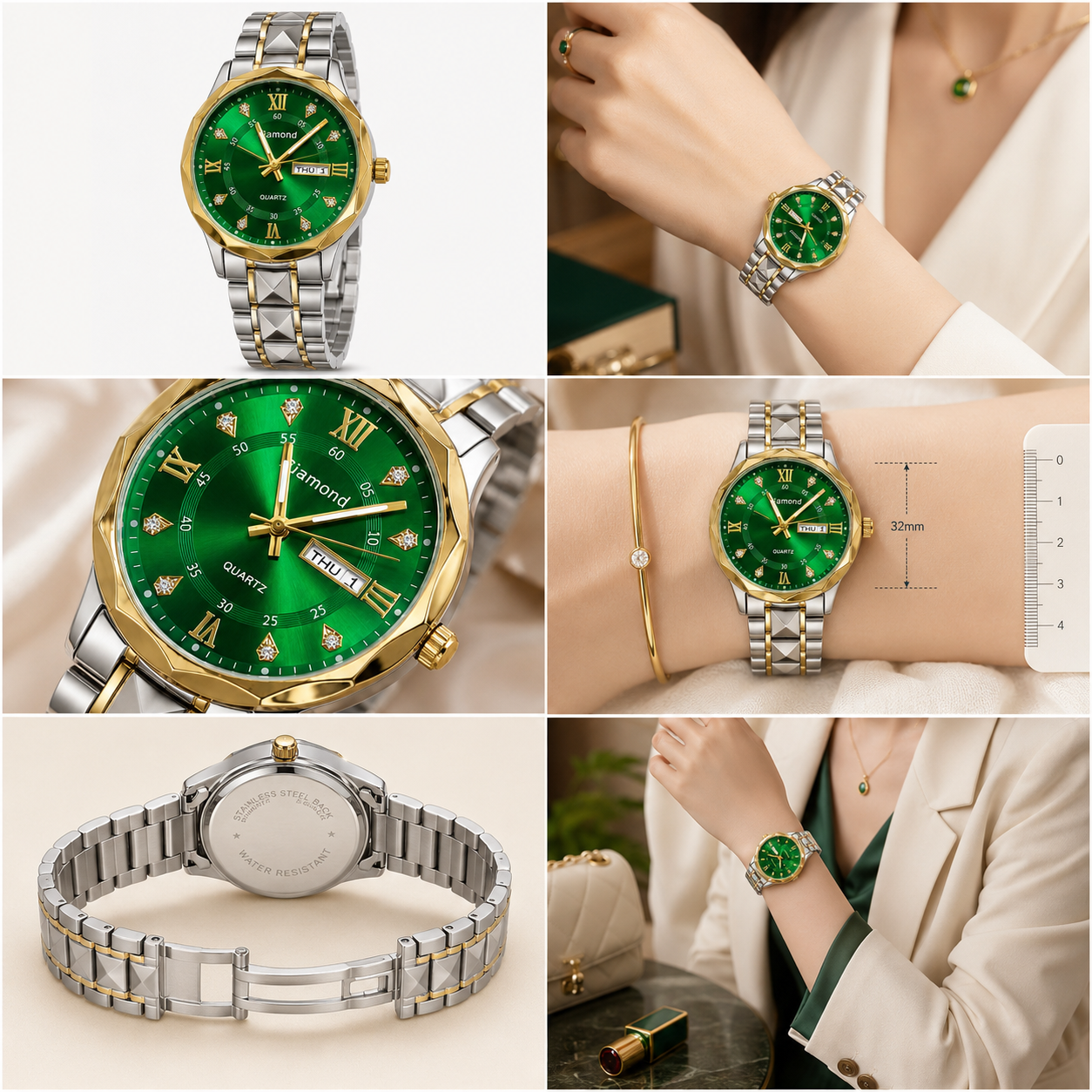 Luxury Diamond-Style Quartz MEN Watch
