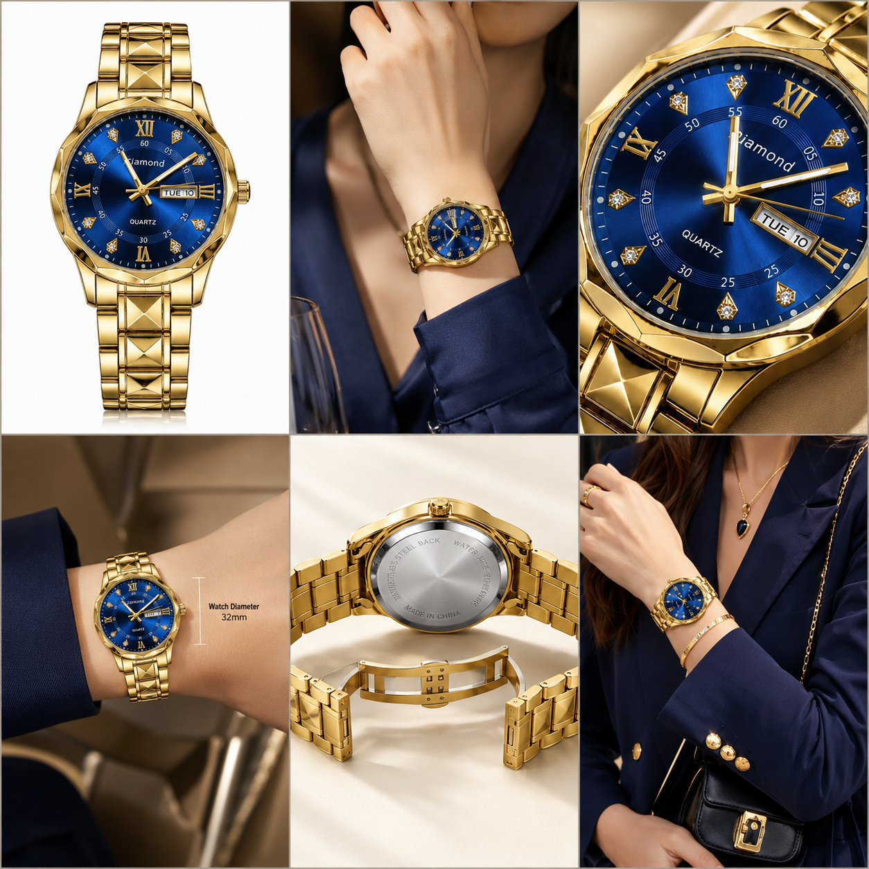 Luxury Diamond-Style Quartz MEN Watch