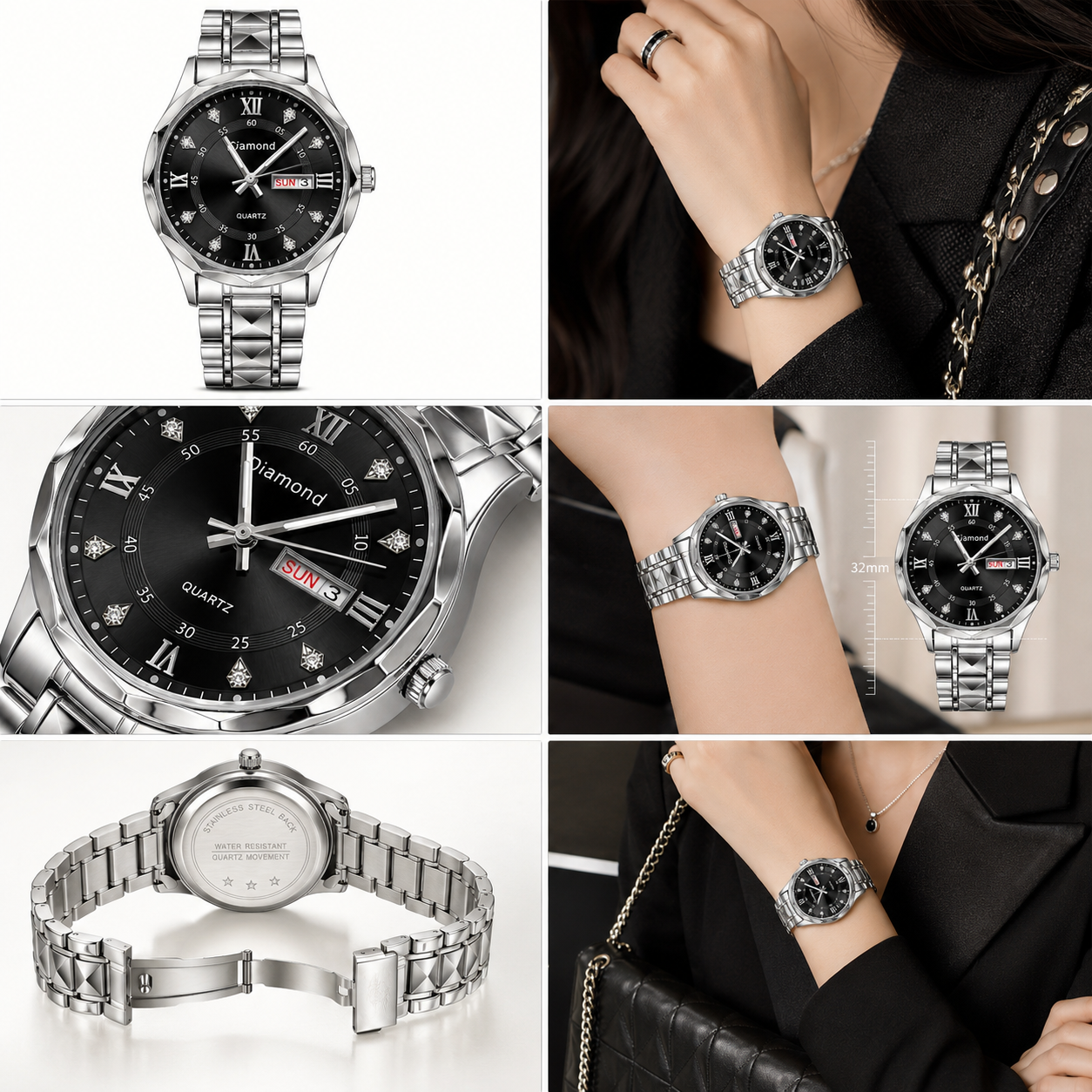 Luxury Diamond-Style Quartz MEN Watch