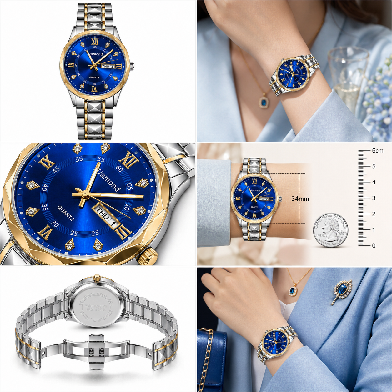 Luxury Diamond-Style Quartz MEN Watch