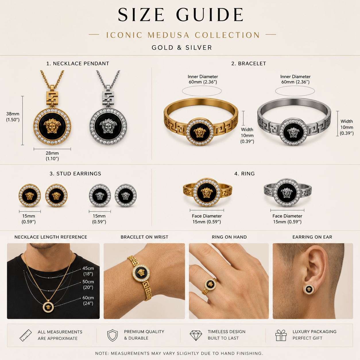 Imported Medusa Style Jewelry Set for Women