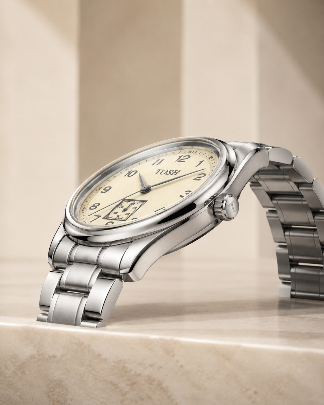 TOSH Precision & Style Stainless Steel Analog Watch for Couples