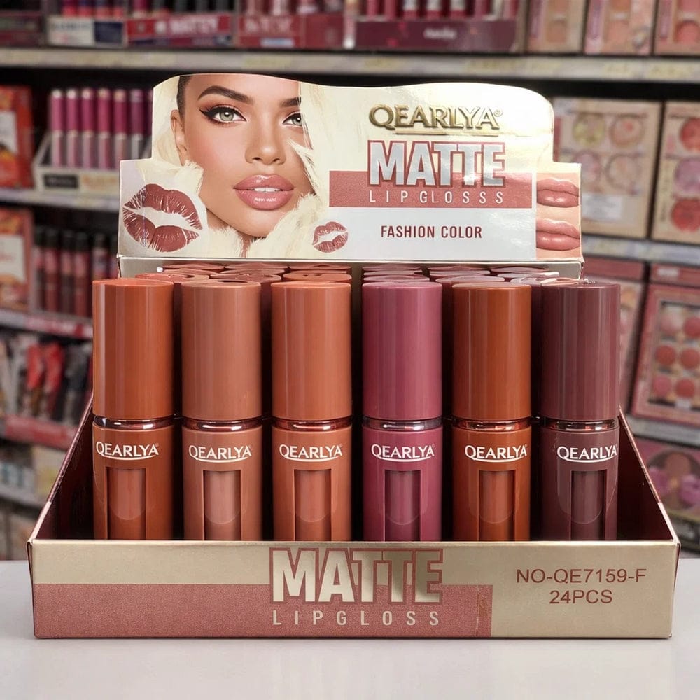 6 x QEARLYA Matte Lip Gloss shades– Fashion Color Long-Lasting Liquid Lipstick