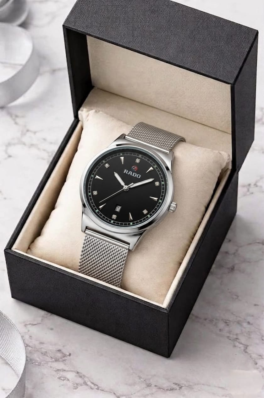 RADO Luxury Minimalist Stainless Steel Mesh Wristwatch