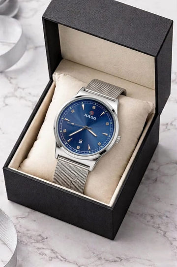 RADO Luxury Minimalist Stainless Steel Mesh Wristwatch