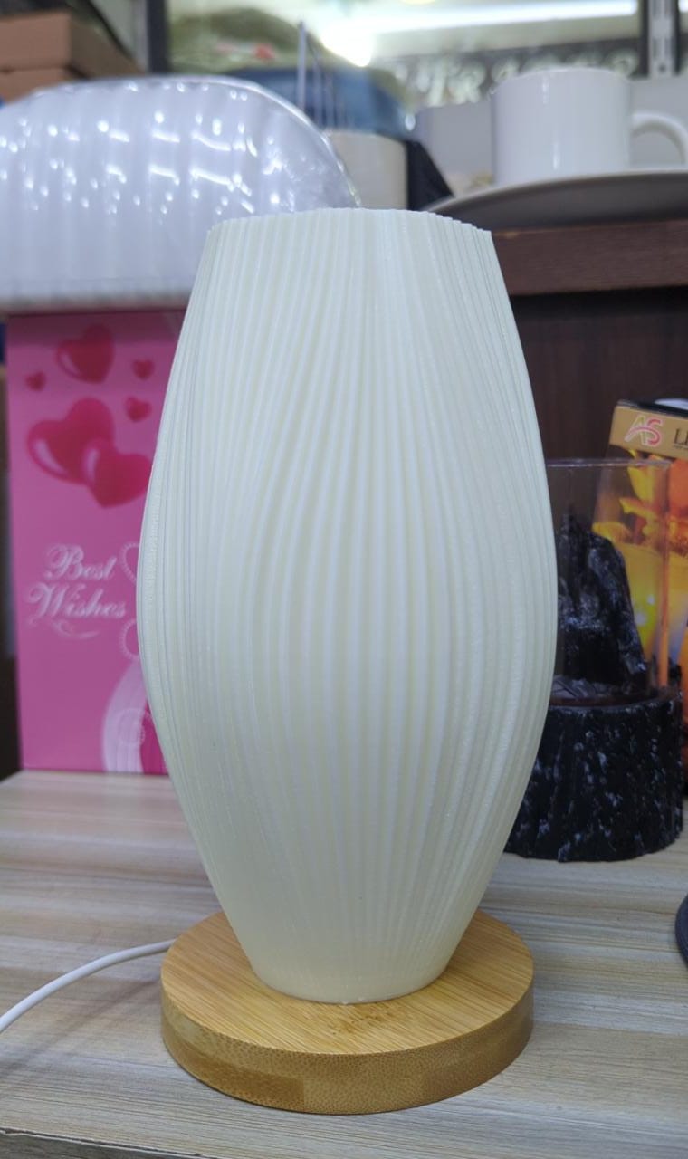 Mini Flower Ambient Table Lamp with Wooden Base