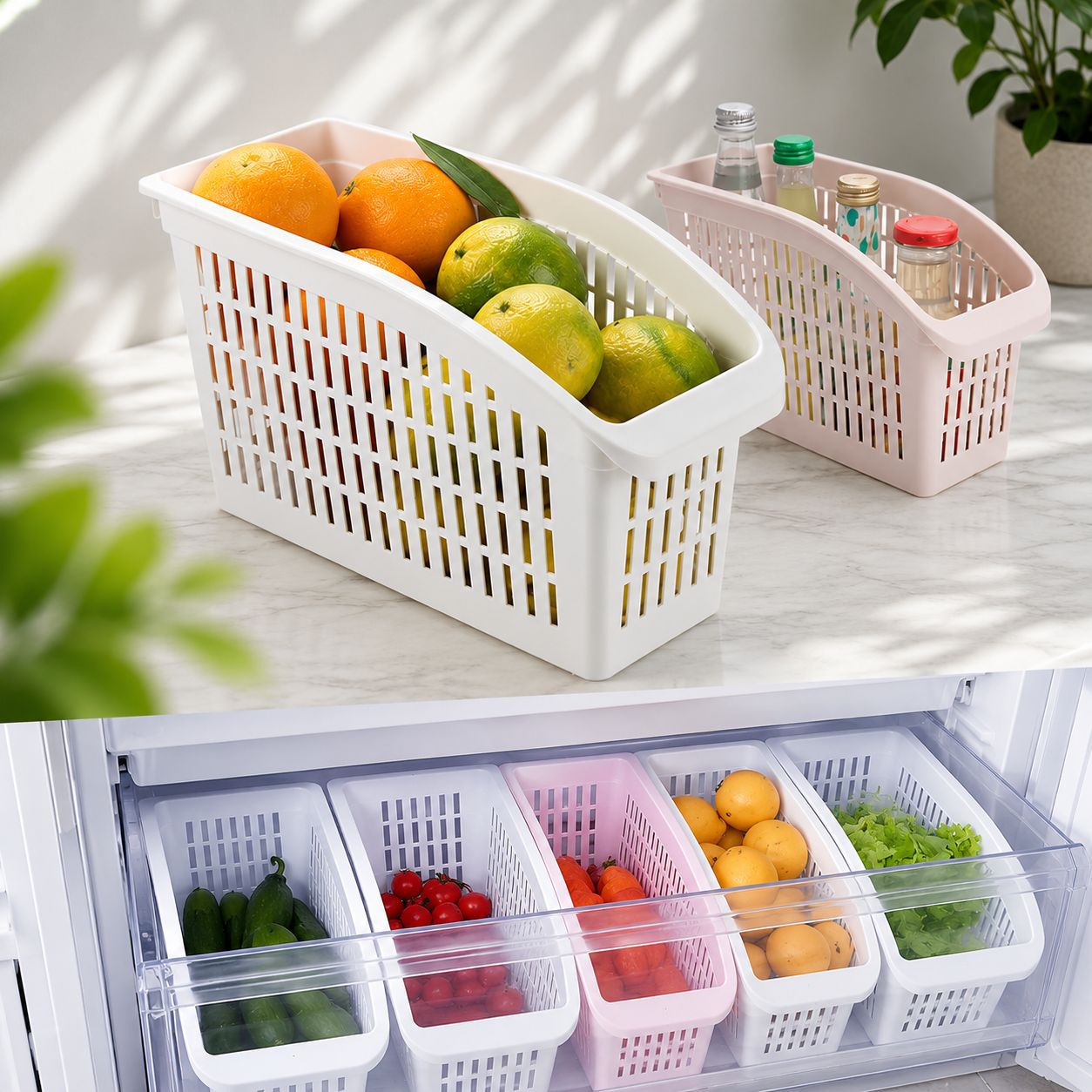 Multipurpose Refrigerator Storage Basket – Fruit & Vegetable Organizer