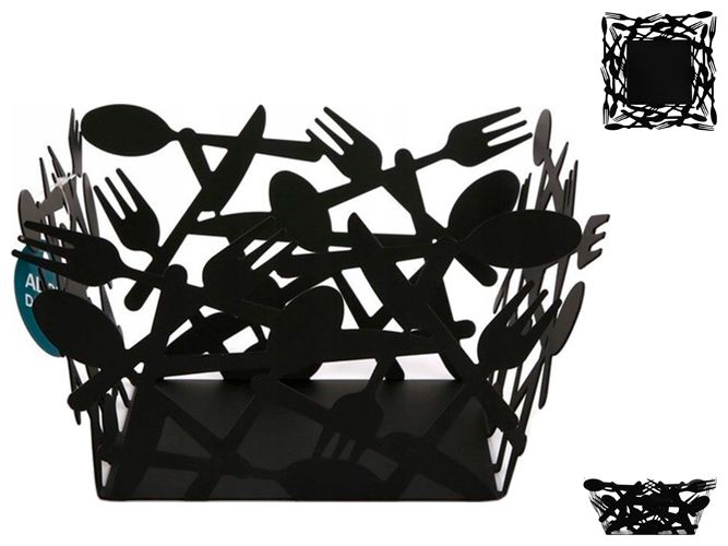 Creative Spoon & Fork Metal Storage Basket for Kitchen and Dining