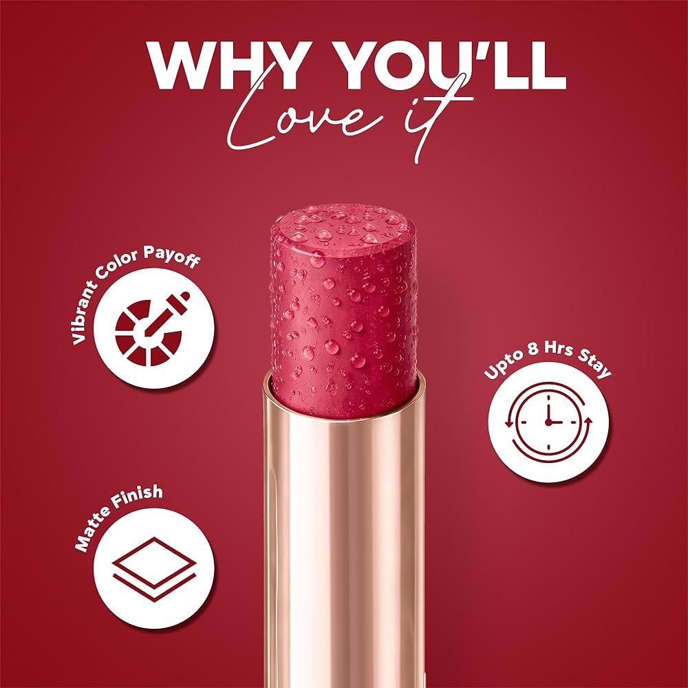 Maliao Super Matte Made To Stay Non-Transfer Lipstick | 24H Long Lasting Velvet Matte Lip Color | Waterproof Smudge-Proof Lipstick