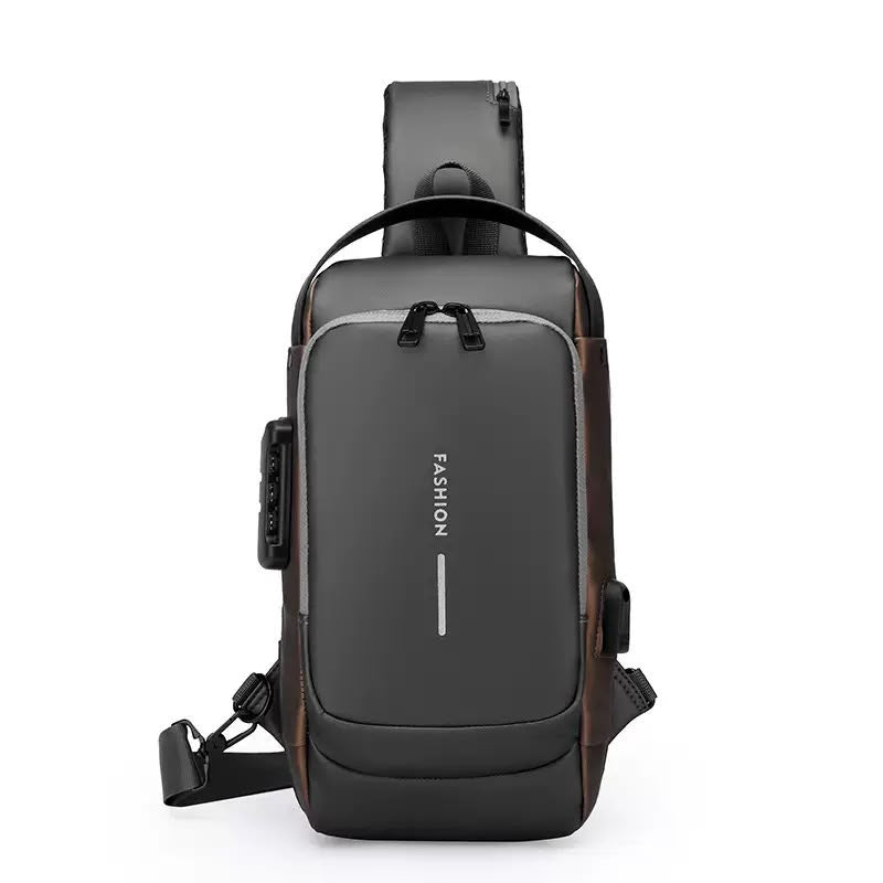 Premium Anti-Theft Sling Bag with Password Lock – High-Capacity Crossbody Shoulder Chest Pack with Smooth Zipper for Travel, Tech, and Daily Commuting