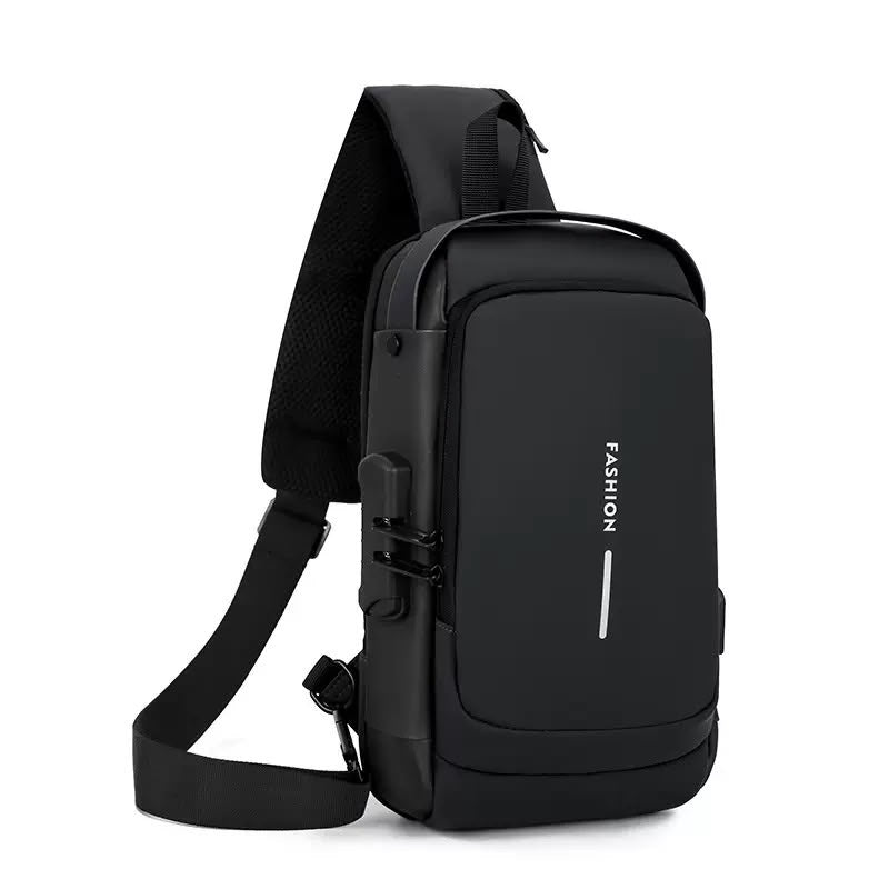 Premium Anti-Theft Sling Bag with Password Lock – High-Capacity Crossbody Shoulder Chest Pack with Smooth Zipper for Travel, Tech, and Daily Commuting