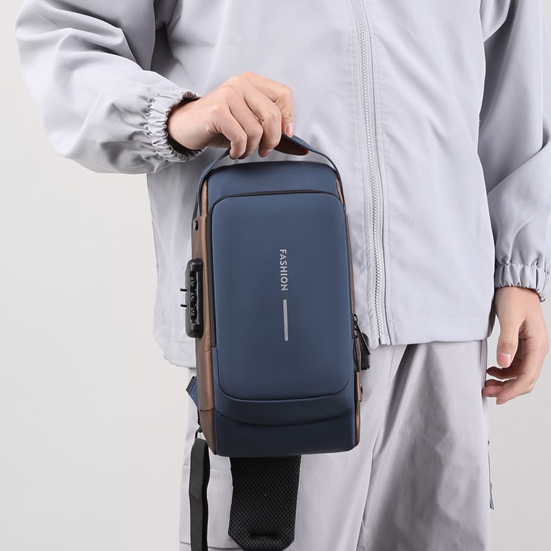 Premium Anti-Theft Sling Bag with Password Lock – High-Capacity Crossbody Shoulder Chest Pack with Smooth Zipper for Travel, Tech, and Daily Commuting