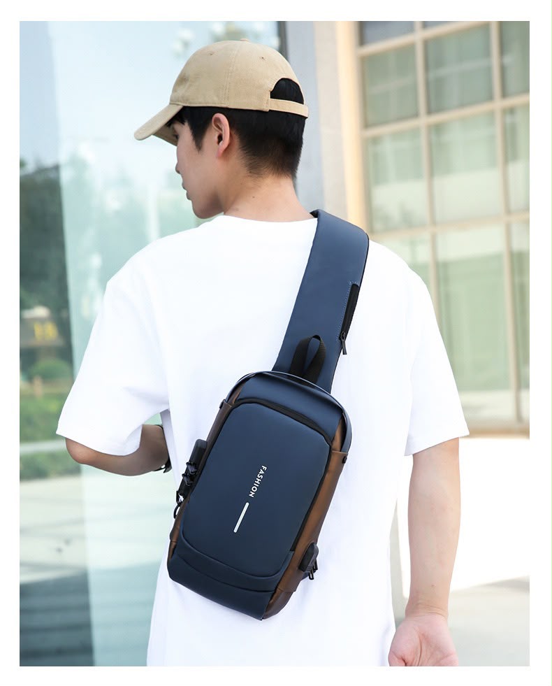 Premium Anti-Theft Sling Bag with Password Lock – High-Capacity Crossbody Shoulder Chest Pack with Smooth Zipper for Travel, Tech, and Daily Commuting