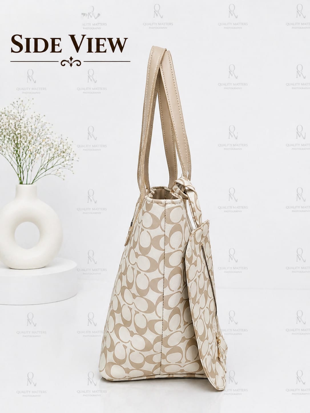 Stylish 2 Pcs Tote Bag Set for Women – Large Capacity Shoulder Bags with Mini Pouch