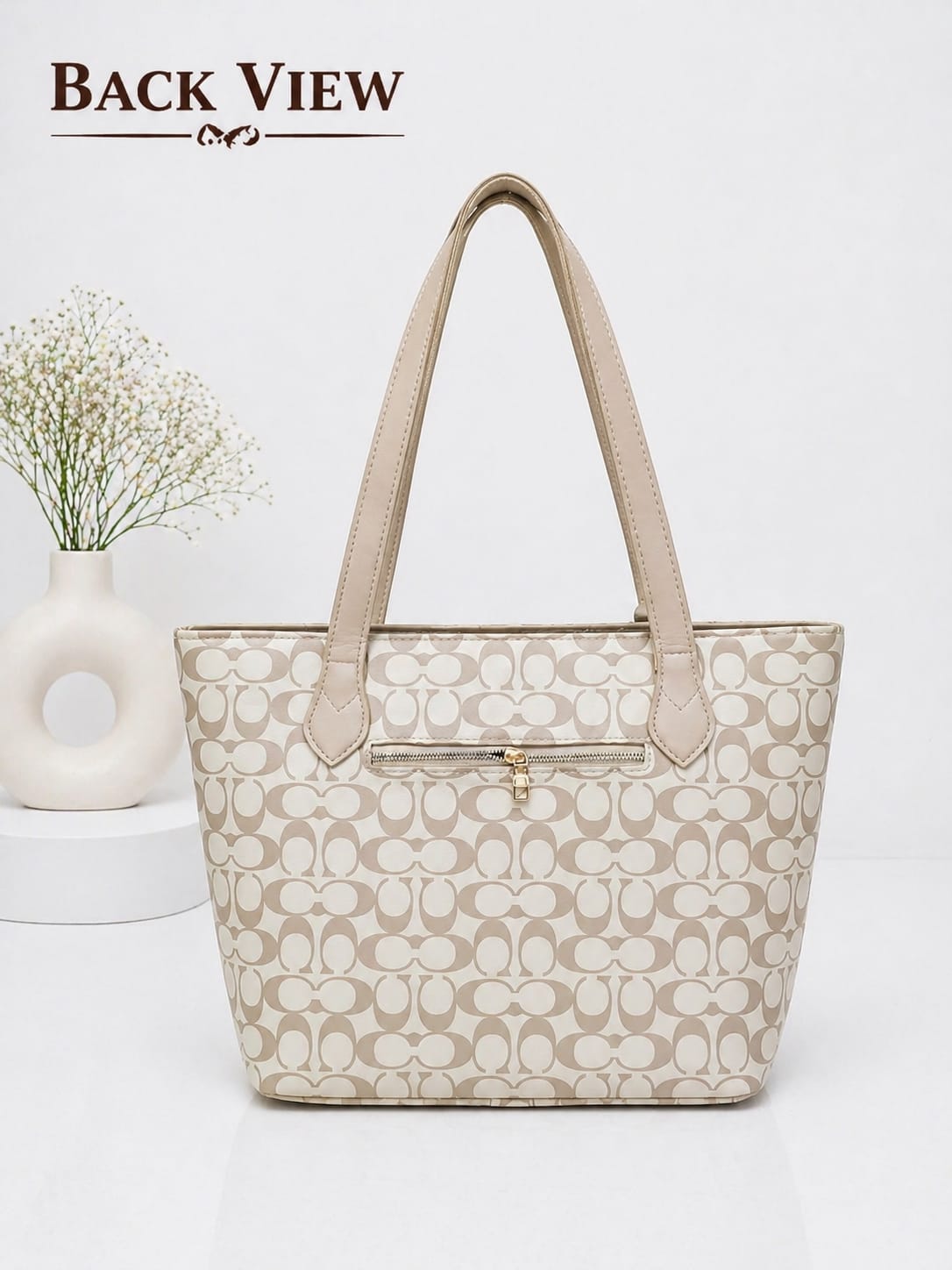 Stylish 2 Pcs Tote Bag Set for Women – Large Capacity Shoulder Bags with Mini Pouch