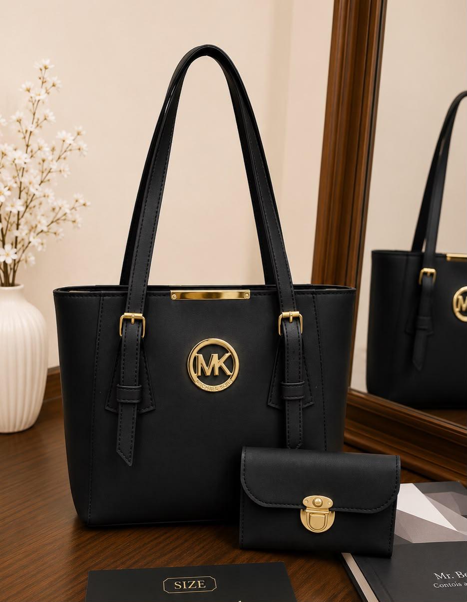 Elegant Women’s Tote Bag with Matching Wallet – 2 Piece MK Handbag Set