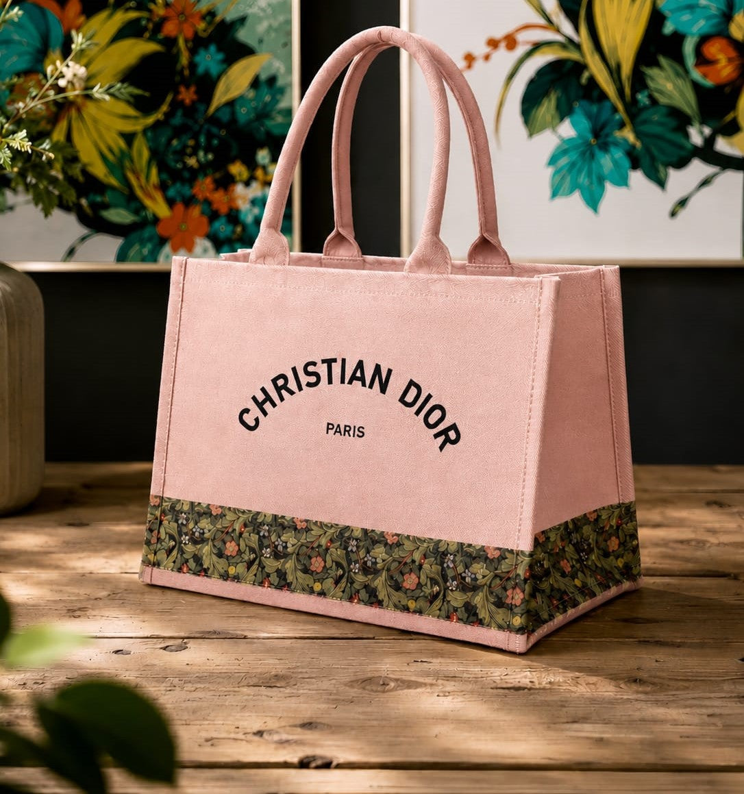 Luxury Floral Canvas Tote Bag for Women | Premium Designer Style Handbag