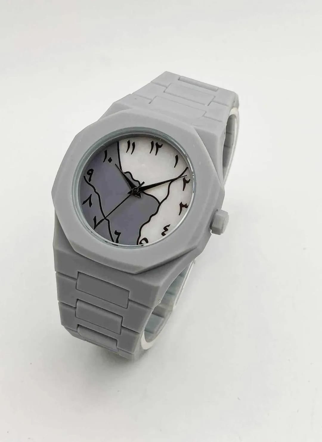 Aura Quartz Watch Black Lightweight Design Arabic Dial Black Aura Arabic Watch For Men Trendy Fiber Plastic Timepiece With Arabic Numerals