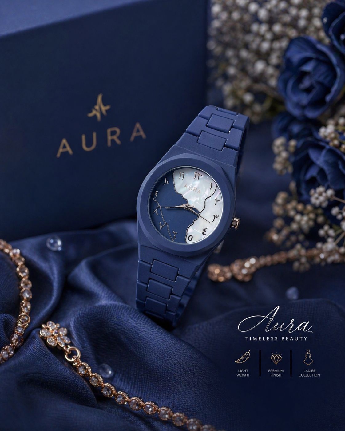 Aura Quartz Watch Black Lightweight Design Arabic Dial Black Aura Arabic Watch For Men Trendy Fiber Plastic Timepiece With Arabic Numerals