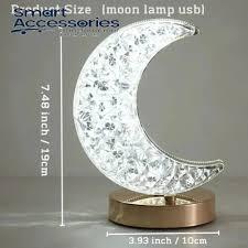 Moon Table Lamp Touch Nightstand Lamp 3 Color Mode