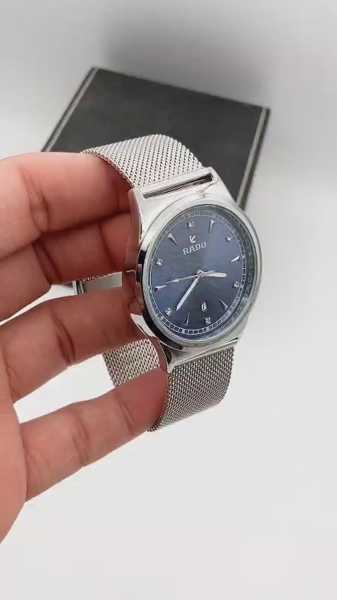 RADO Luxury Minimalist Stainless Steel Mesh Wristwatch