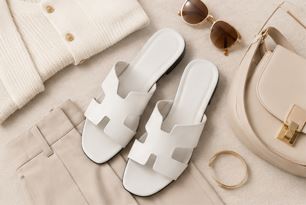 Women’s H-Cut Low Block Heel Slide Sandals